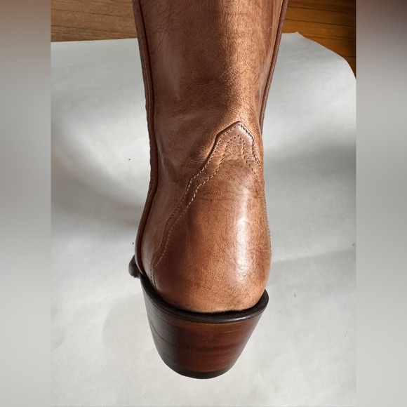 Women’s Lucchese Classics Boots size 6 Distressed Tan Brown Leather Handmade USA - Picture 14 of 15